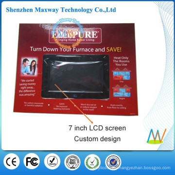 counter top cardboard display with 7 inch LCD screen